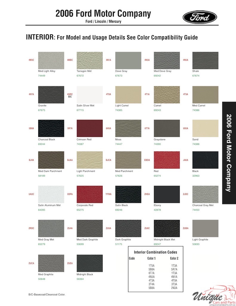 2006 Ford Paint Charts Sherwin-Williams 3